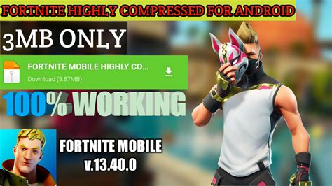fortnite android highly compressed